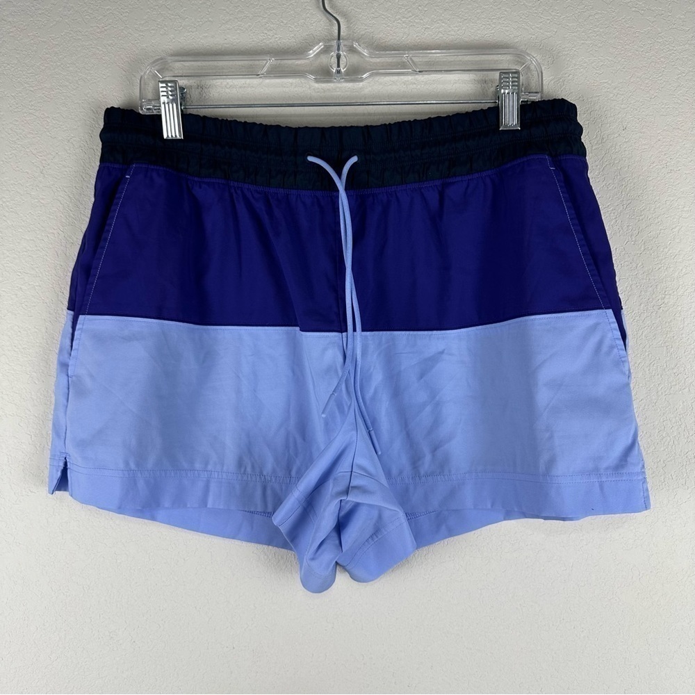 Athleta Purple Black Oahu Colorblock Swim Shorts Size 14